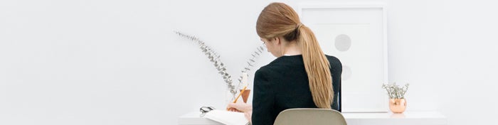 woman at a desk