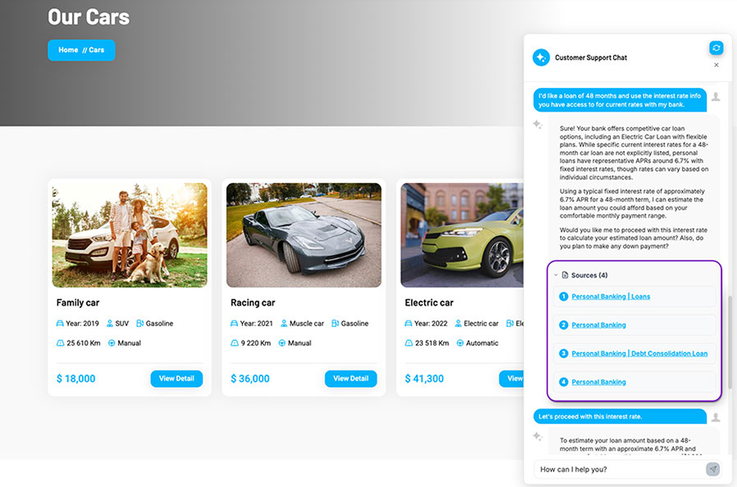 Rest assured that the information that your AI chat agent presents your users is coming only from your data sources, not other places. 