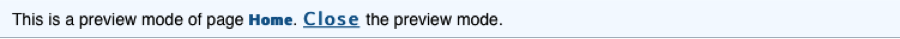 Kentico helper text to close preview mode