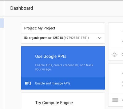 google analytics project api