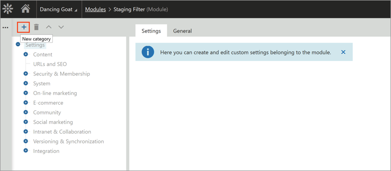 Kenhtico Staging Filter Settings